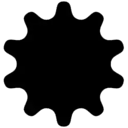 4. rund, gerändelt