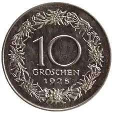 10 Groschen Vorderseite