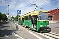 Straßenbahn der HKL im Hafen