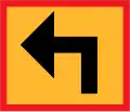 Richtung des Verbotes, linksweisend