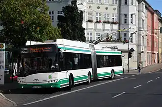 Eberswalde: Solaris Trollino 18 ohne umlaufende Dachblende