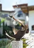 „Reiher“, Brunnenplastik, Bronze, ca. 160 cm, 1986