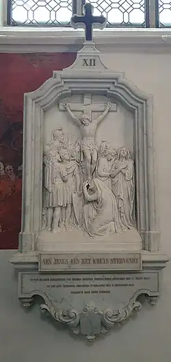 Station XII des Kreuzweges in der Kirche St. Jakob in Antwerpen (1858)