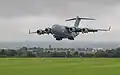 U.S. Air Force C-17 landing at Wiesbaden Army Airfield (1 Sept 2023)