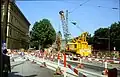 Seilbagger Dyckerhoff & Widmann in Wien 1985 beim Bau der U3