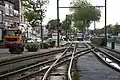 Streckentrennung an der Station Croisé Laroche