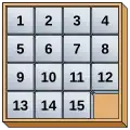 Eine Ausgangskonstellation vom 15-Puzzle