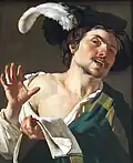 Dirck van Baburen: Singender junger Mann, 1622, Städel, Frankfurt