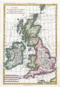 Französische Karte, 1780: Mer du Nord (Nordsee) für den nördlichen Abschnitt, Mer d’Allemagne für den südlichen Abschnitt