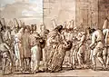 Pulcinellas Vater führt seine Braut nach Hause, 1797, Städelsches Kunstinstitut
