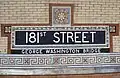 Namensmosaik an der 181st Street