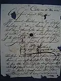 Brief von Wilhelm Mülhens vom 21.&nbsp;Oktober 1826 bezüglich seiner Firma „…Können Sie mir nicht verschaffen den Namen Johann Maria Farina von Ihrem Vetter, Bruders Sohn, Sie würden mich sehr entsetzlich verbinden, denn der Martin und Graff wollen alles dötten&nbsp;…“