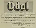 Werbung in der Internationalen Klinischen Rundschau mit dem ersten Logo (1894)