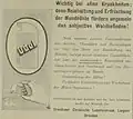 Werbung in der Internationalen Klinischen Rundschau mit der typischen Flasche (1894)