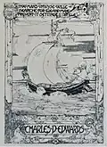 Eine Jessie M. King-Buchmarke von 1907 für Charles D. Edwards auf japanischem Vellum.