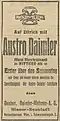 Eduard Nittners Überquerung des Semmering-Passes, von Austro-Daimler für Werbezwecke benutzt (25. Mai 1912)