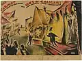 Plakat von 1919 zum Stummfilm „Das Cabinet des Dr. Caligari“ mit dem Signet der DECLA; Künstlersignatur „Stahl Arpke“; Vielfarb-Lithografie, Museum of Modern Art