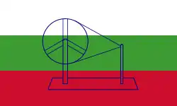 Die inoffizielle Flagge des Indischen Nationalkongresses von 1921