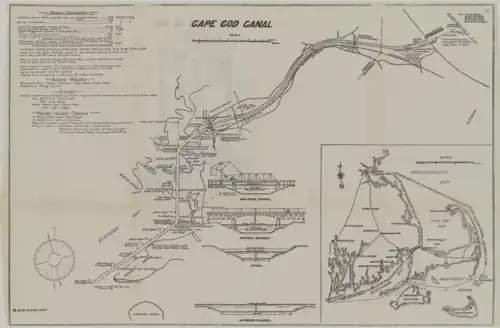 Karte (1922) verzeichnet Brücken, Anlege­stellen und andere Merkmale