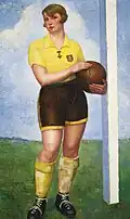 Footballeuse blonde