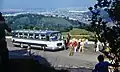 Halt des Reisebusses bei einer Rumänienrundfahrt auf der Straße nach Poiana Brasov