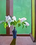 Egon Pukall: Fliederstrauß am Fenster, 1979