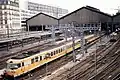 „Turbotrain“ RTG (Rame à turbine à gaz) vor der östlichen und mittleren Halle (1994)