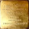 Stolperstein am „Lager Köhler“ der Rheinmetall-Borsig AG