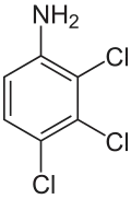Struktur von 2,3,4-Trichloranilin