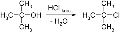Synthese von 2-Chlor-2-methylpropan