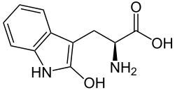 Strukturformel von 2-Hydroxytryptophan.svg