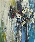 "Die blaue Vase", Die&nbsp;Leinwand/Öl, 57x47, 2003
