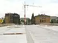 Fahrbahnplatte vor Beginn des Straßenbaus