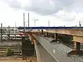 Ansicht des Baus von Höhe der Fahrbahnplatte, Juni 2004