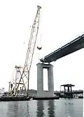 Taklift 7 beim Bau der Rügenbrücke in Stralsund