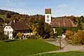 Pfarrhaus und Kirche