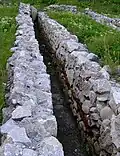 Kanal, über den das Brauchwasser entsorgt wurde (Frühjahr 2006)