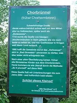 Infotafel am Chorbrünnel