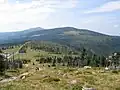 Am Spindlerpass mit Blick zum Hohen Rad (Vysoké Kolo)