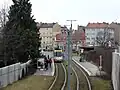 Haltestelle Frankenstraße der Straßenbahnlinie 5