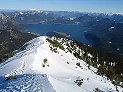 Der Walchensee vom Simetsberg gesehen