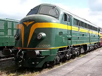 202.020 (ex CFL 1602) im Ursprungszustand der belgischen 202er