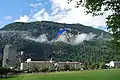 Hotel «Victoria-Jungfrau» mit Harder im Hintergrund