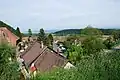 Blick von der Kirche auf das Städtchen