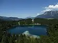 Blick von der Heini-Klopfer-Skiflugschanze Oberstdorf
