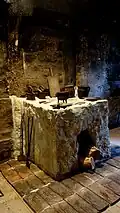 Heimatmuseum Veringenstadt: Gemauerte Herdstelle
