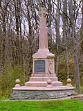 Das dänische Denkmal am Sankelmarker See gegenüber dem Österreicher-Denkmal