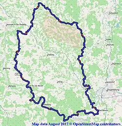 Karte des Wanderweges