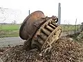 Ausgebaute Francis-Schacht-Turbine, Laufrad mit Schaufeln