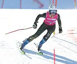 Nicola Rountree-Williams beim Mixed-Parallelslalom
